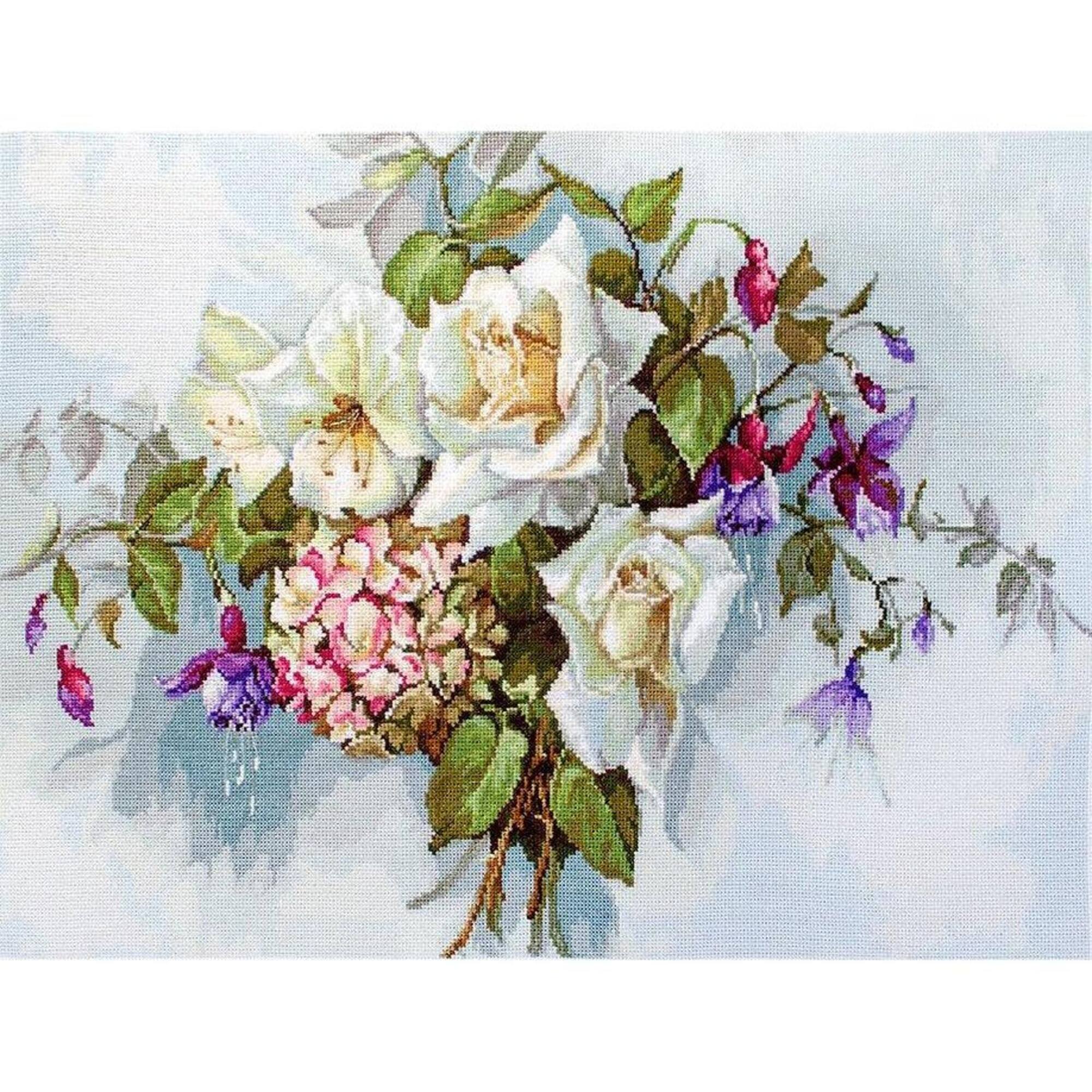 Luca-s Bouquet With Roses Counted Cross Stitch Kit